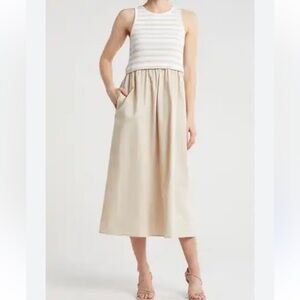 Striped top midi dress